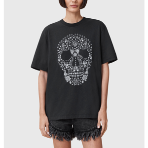 AllSaints Shkull Boyfriend Graphic Cotton T-Shirt